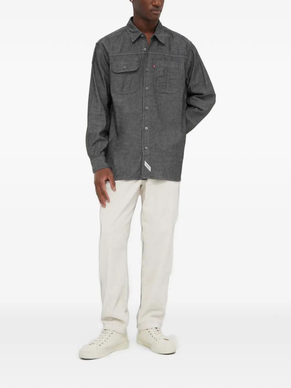 Levi's Auburn denim overhemd met knopen Grijs