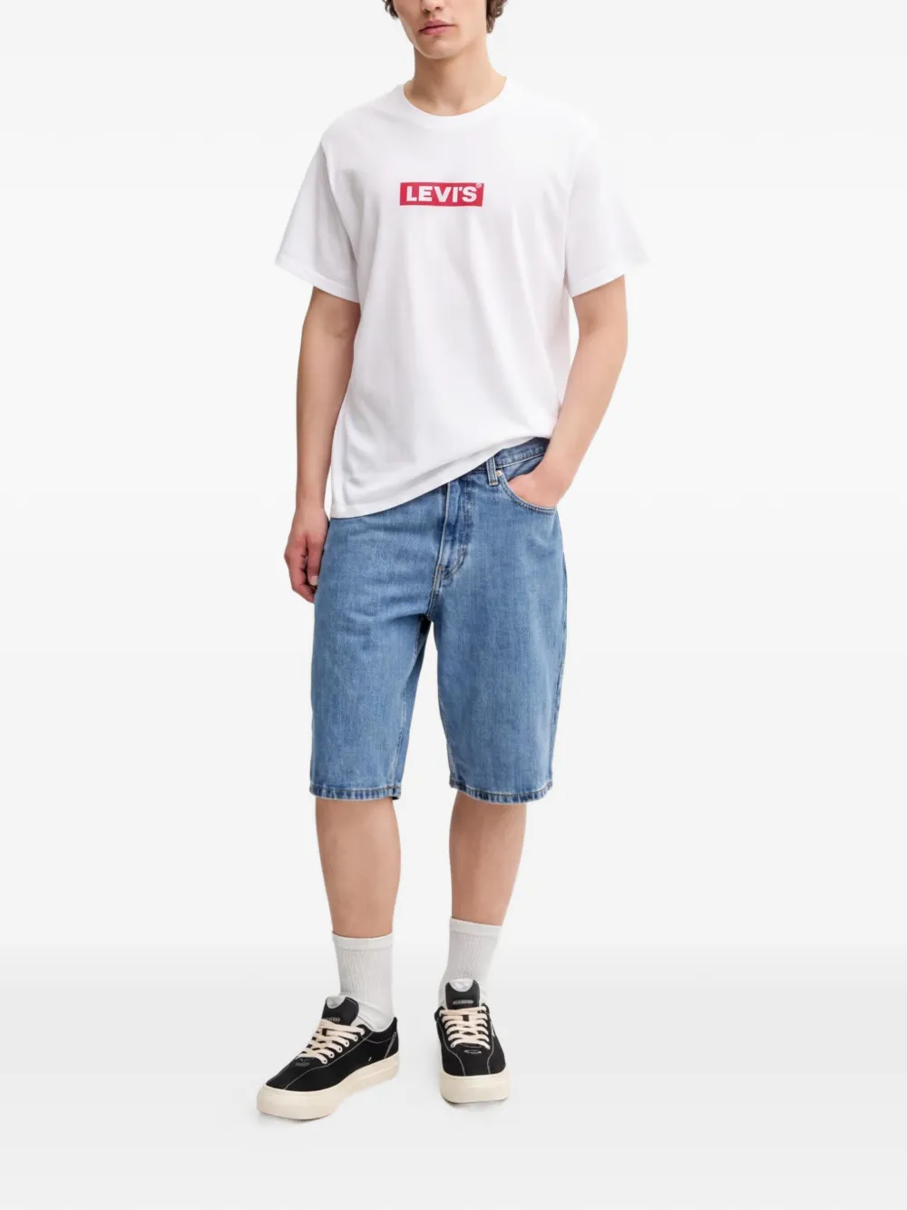 Levi's Denim shorts met zakken Blauw