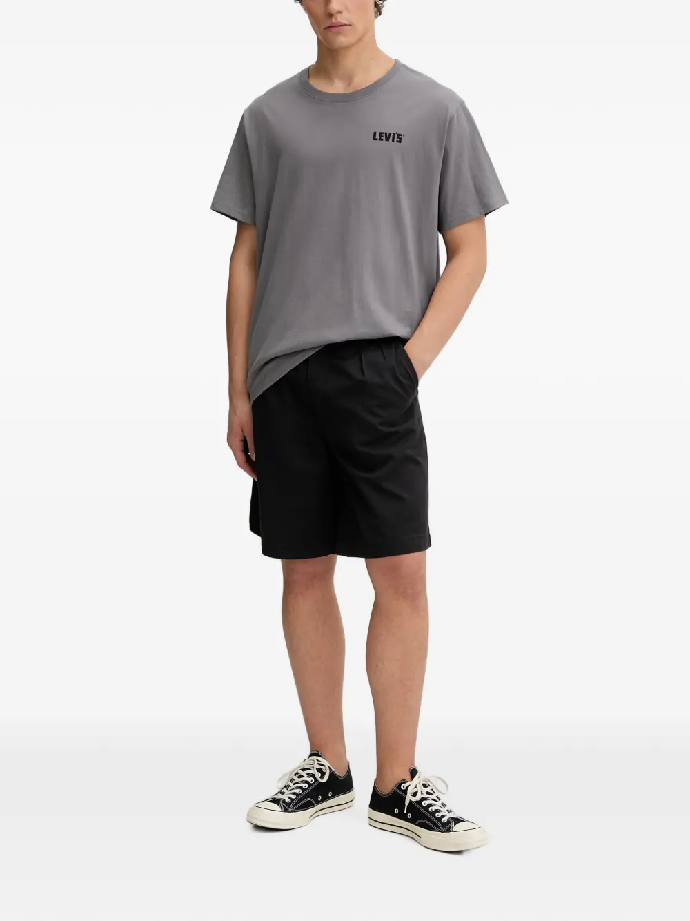 Levi's Shorts met geplooid detail Zwart
