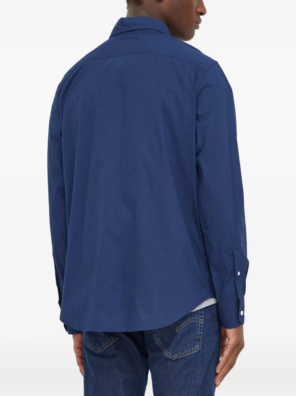Levi's Battery Housemark long-sleeve button shirt Blauw