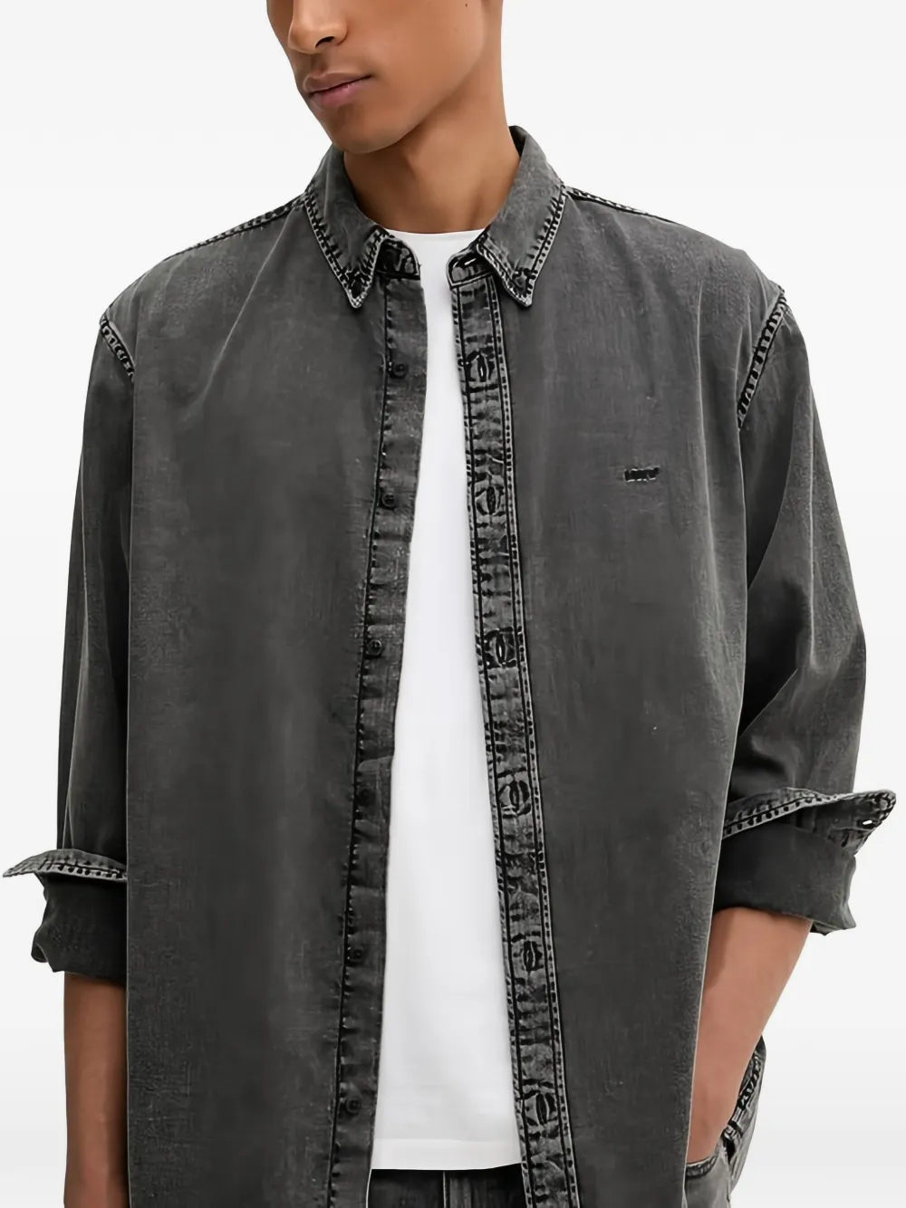 Levi's Katoenen overhemd Grijs