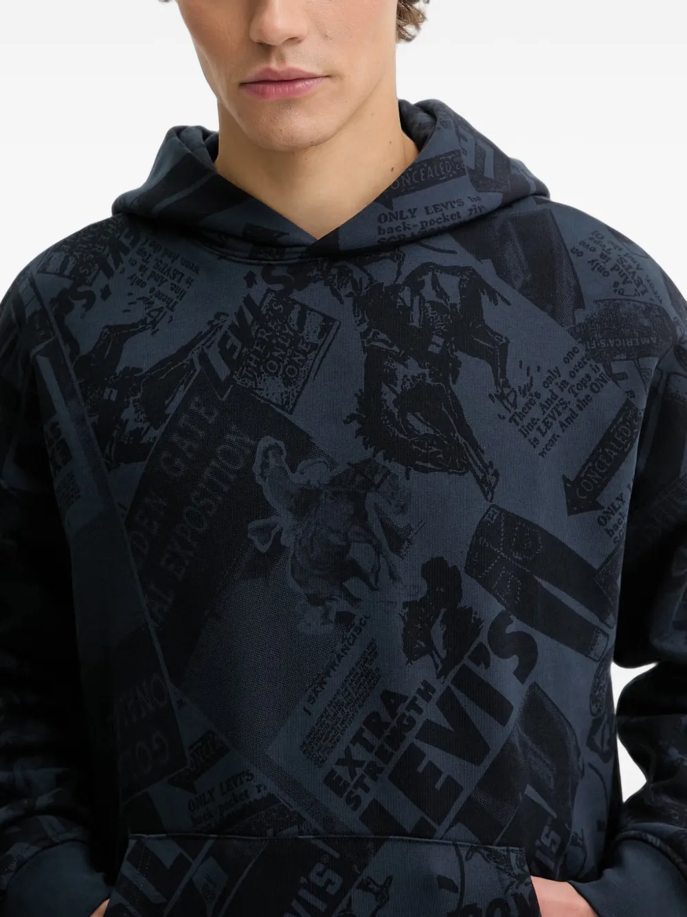 Levi's Sunset printed hoodie Blauw