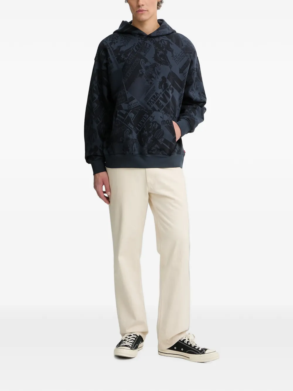 Levi's Sunset printed hoodie Blauw