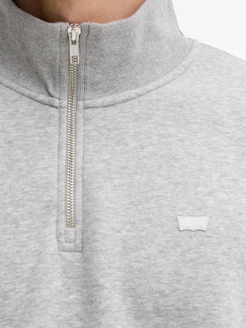 Levi's quarter-zip logo-patch sweatshirt Grijs