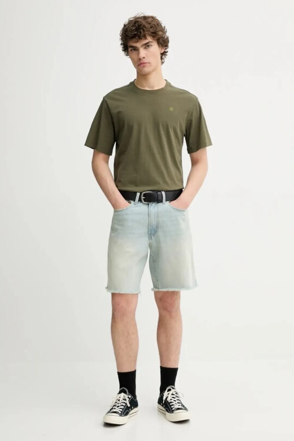 Levi's Pride 468 denim shorts met franje Blauw