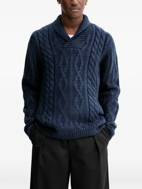 Levi's suéter en tejido de ochos con cuello esmoquin