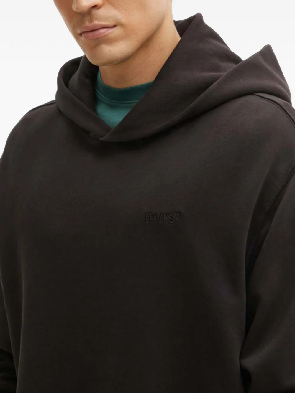 Levi's Authentic hooded logo sweatshirt Zwart