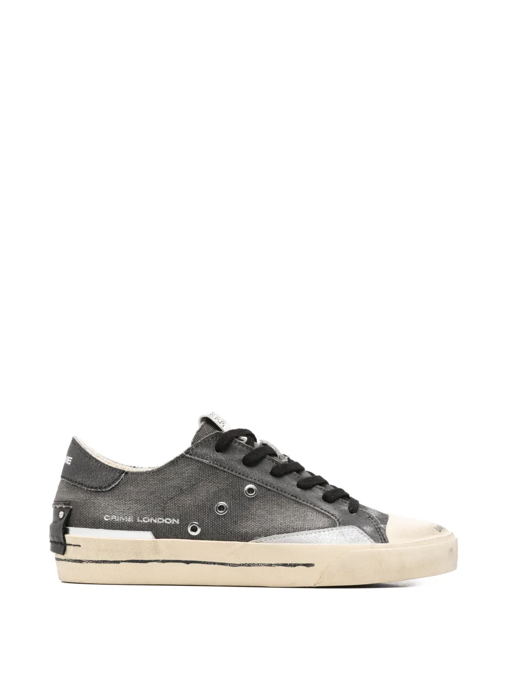 Crime London Recut leren sneakers Grijs