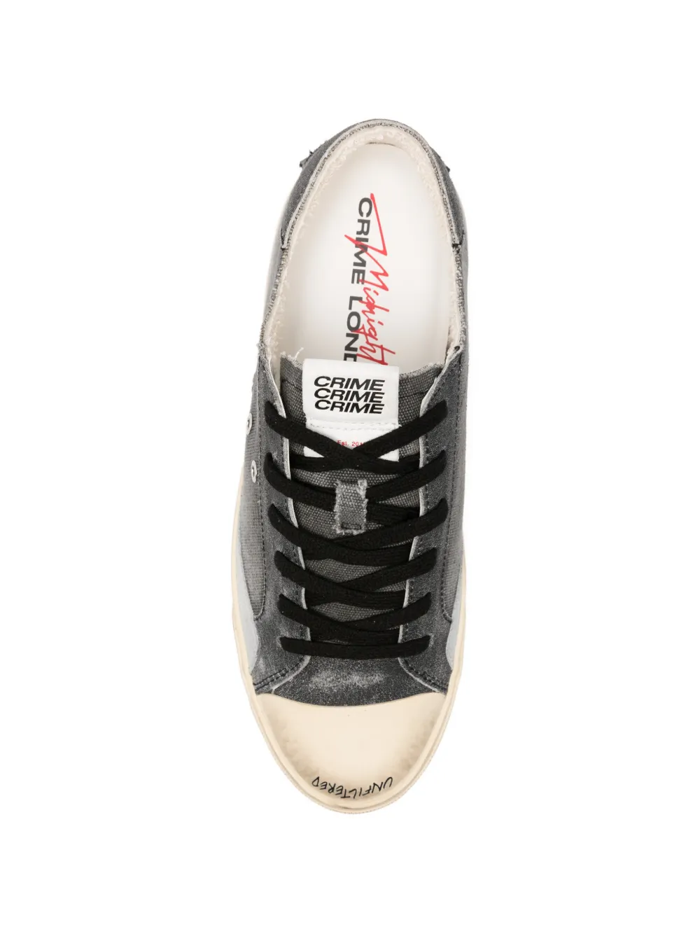 Crime London Recut leren sneakers Grijs
