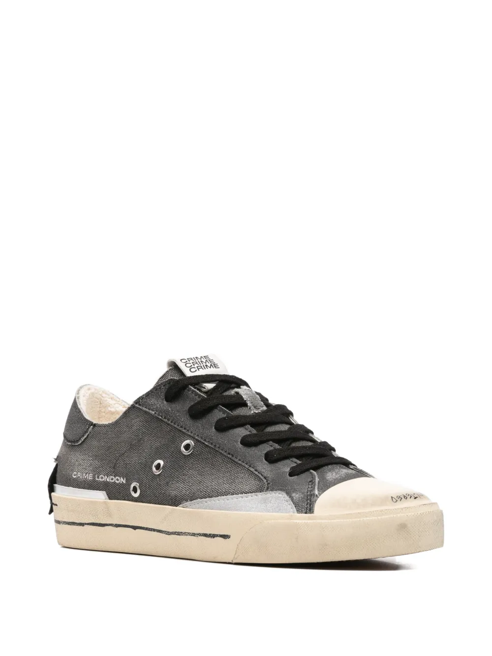 Crime London Recut leren sneakers Grijs
