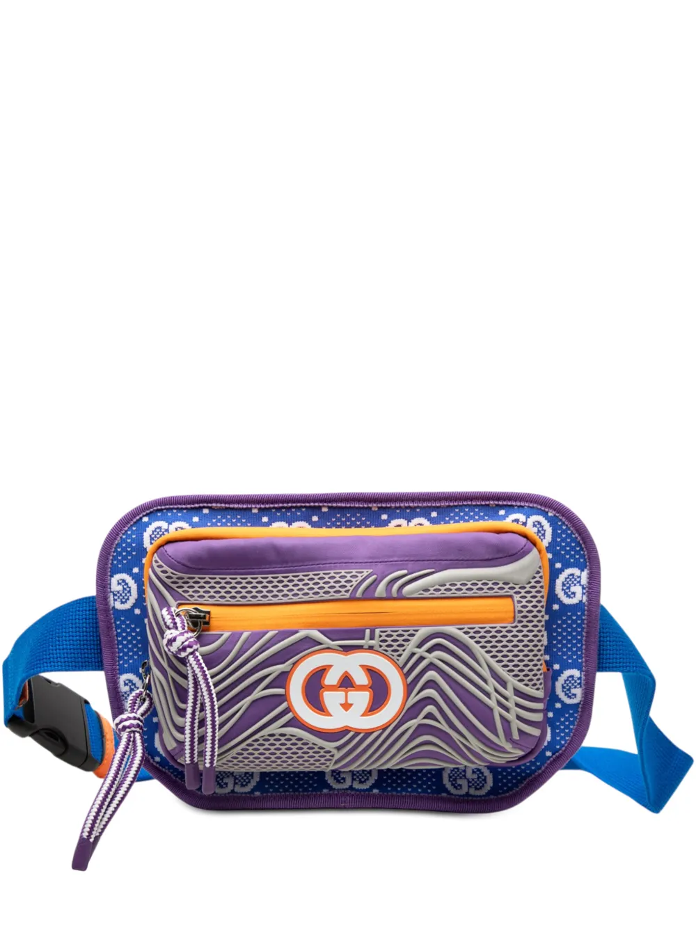 Gucci Pre-Owned Marsupio GG in nylon e gomma 2016-2025 - Blu