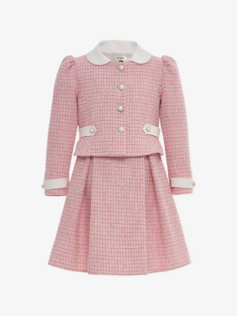 Dress & Fleur tweed-skirt sleeveless dress set