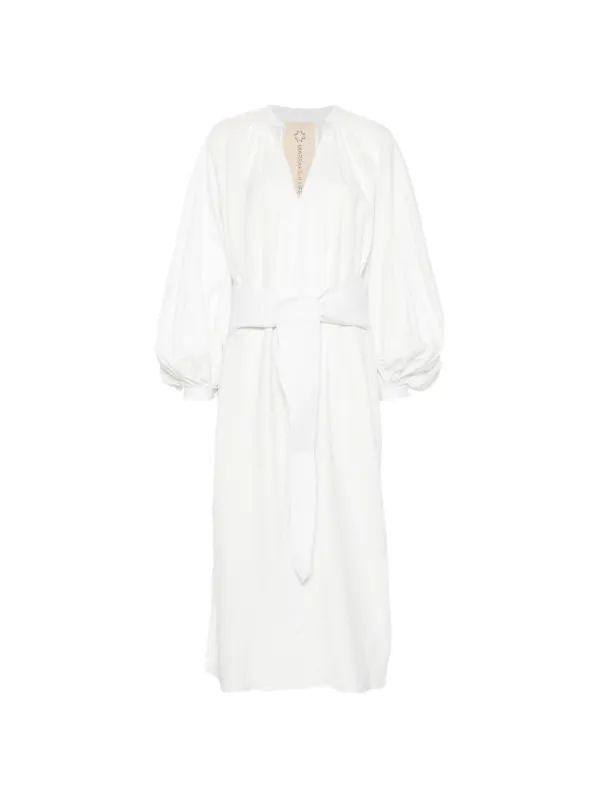 Marrakshi Life Tie-waist Dress in White