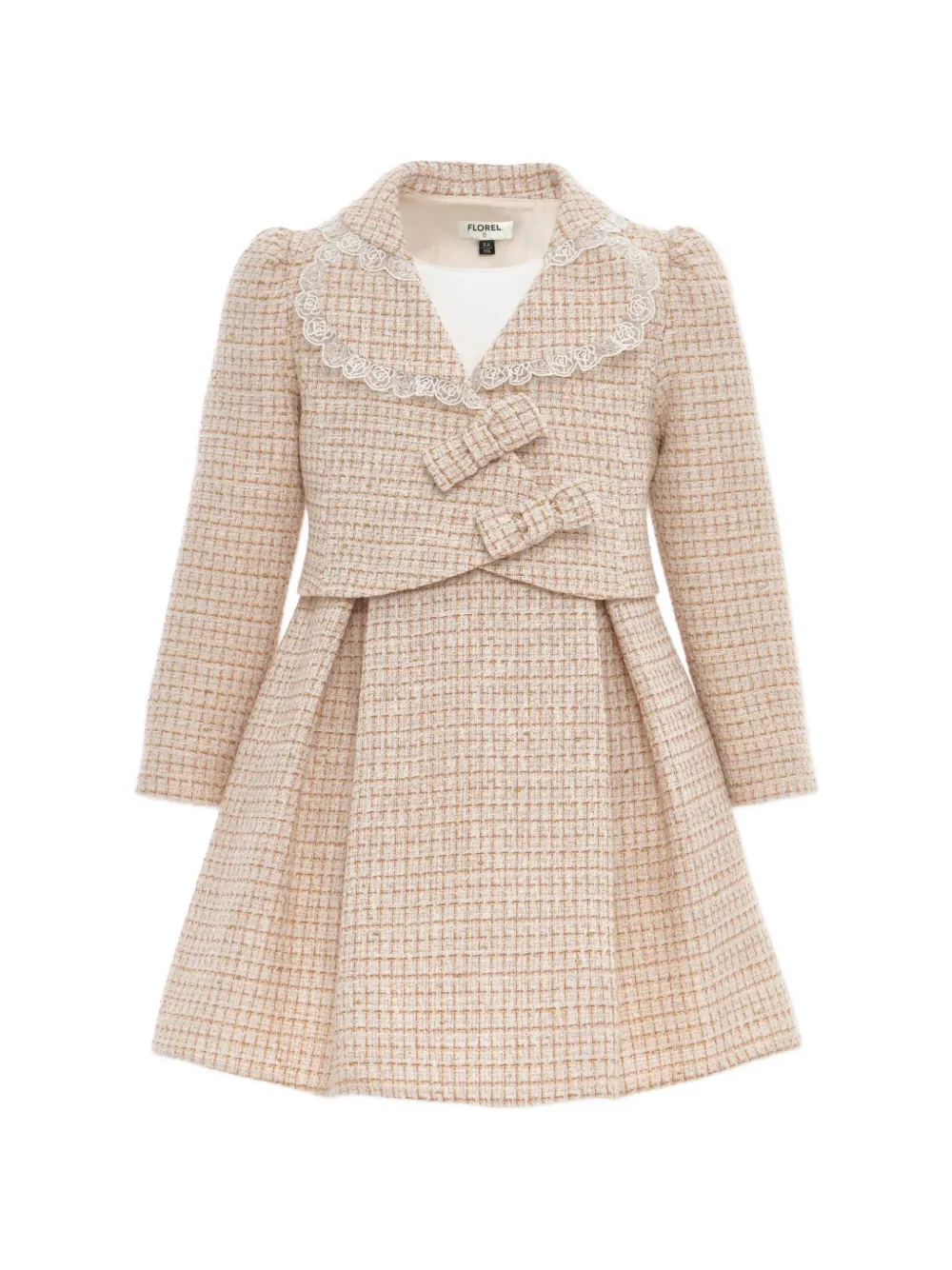 Dress & Fleur bouclé blazer and skirt set - Toni neutri