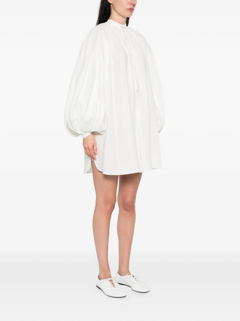  Marrakshi Life Balloon Sleeve Dress - White 