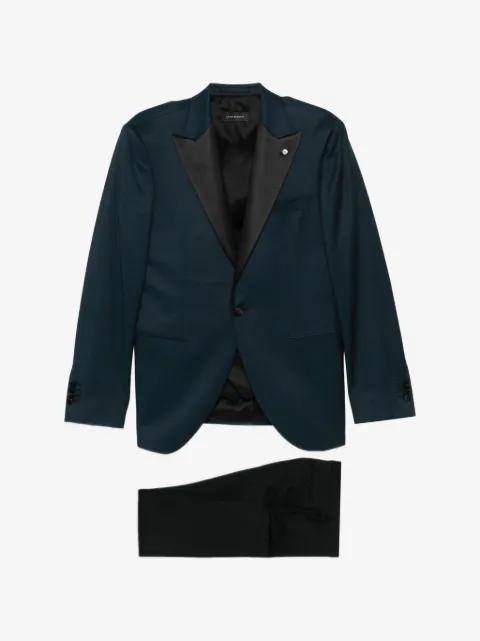 LUIGI BIANCHI MANTOVA peaked-lapel three-piece suit