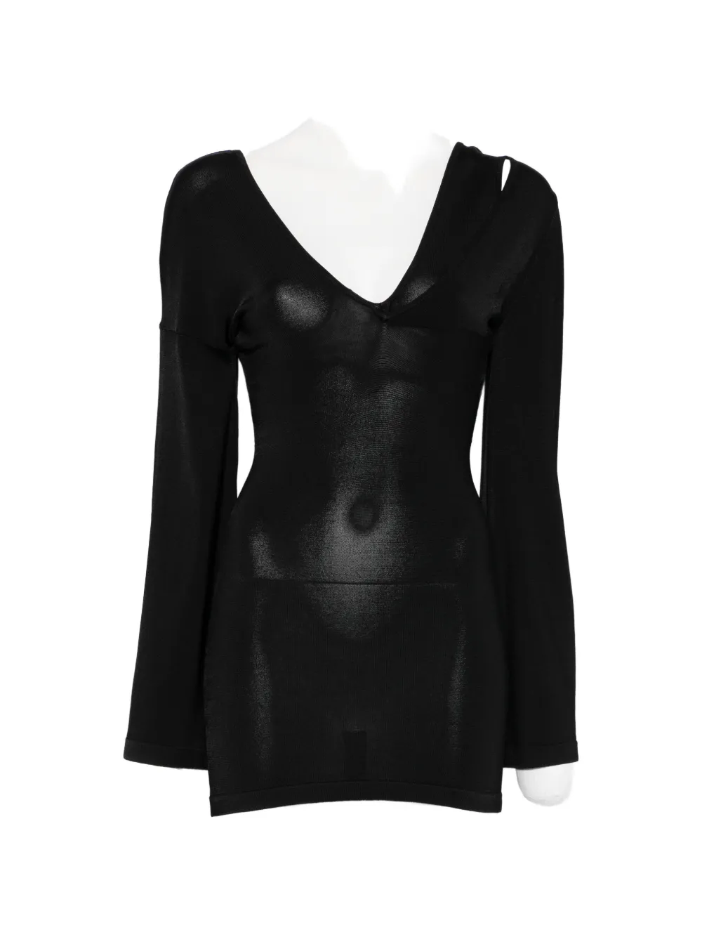 Aya Muse V-neck mini dress - Nero