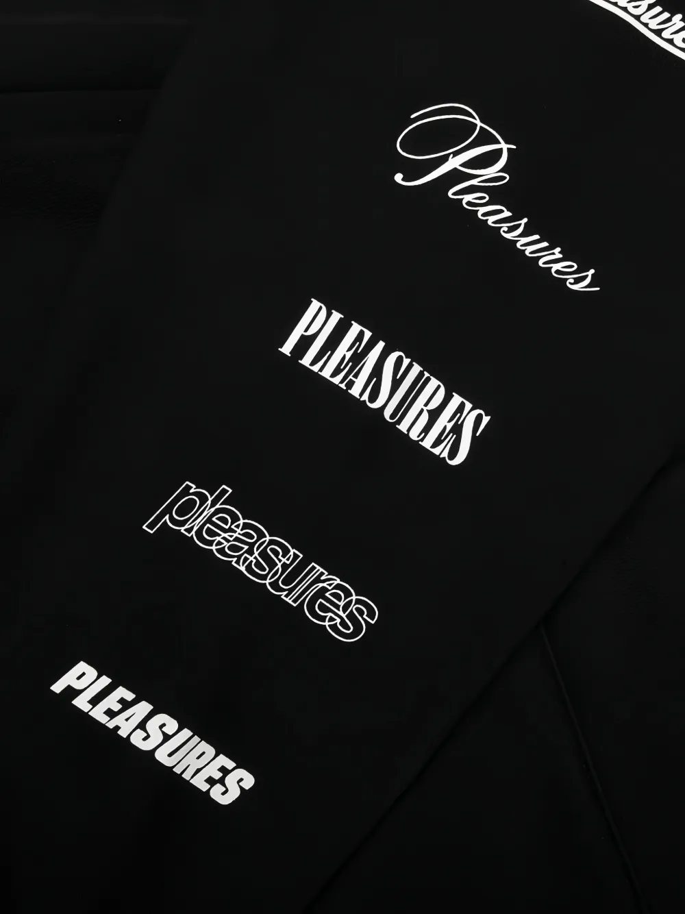 Pleasures Wordmark hoodie met rits Zwart