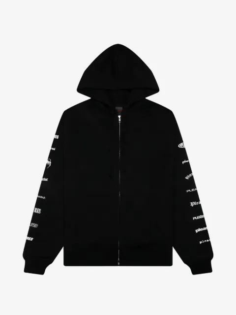 Pleasures Wordmark zip hoodie