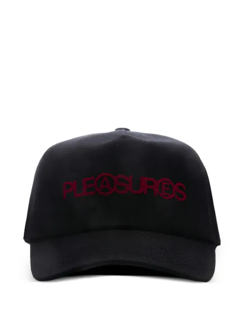 Pleasures embroidered snapback cap