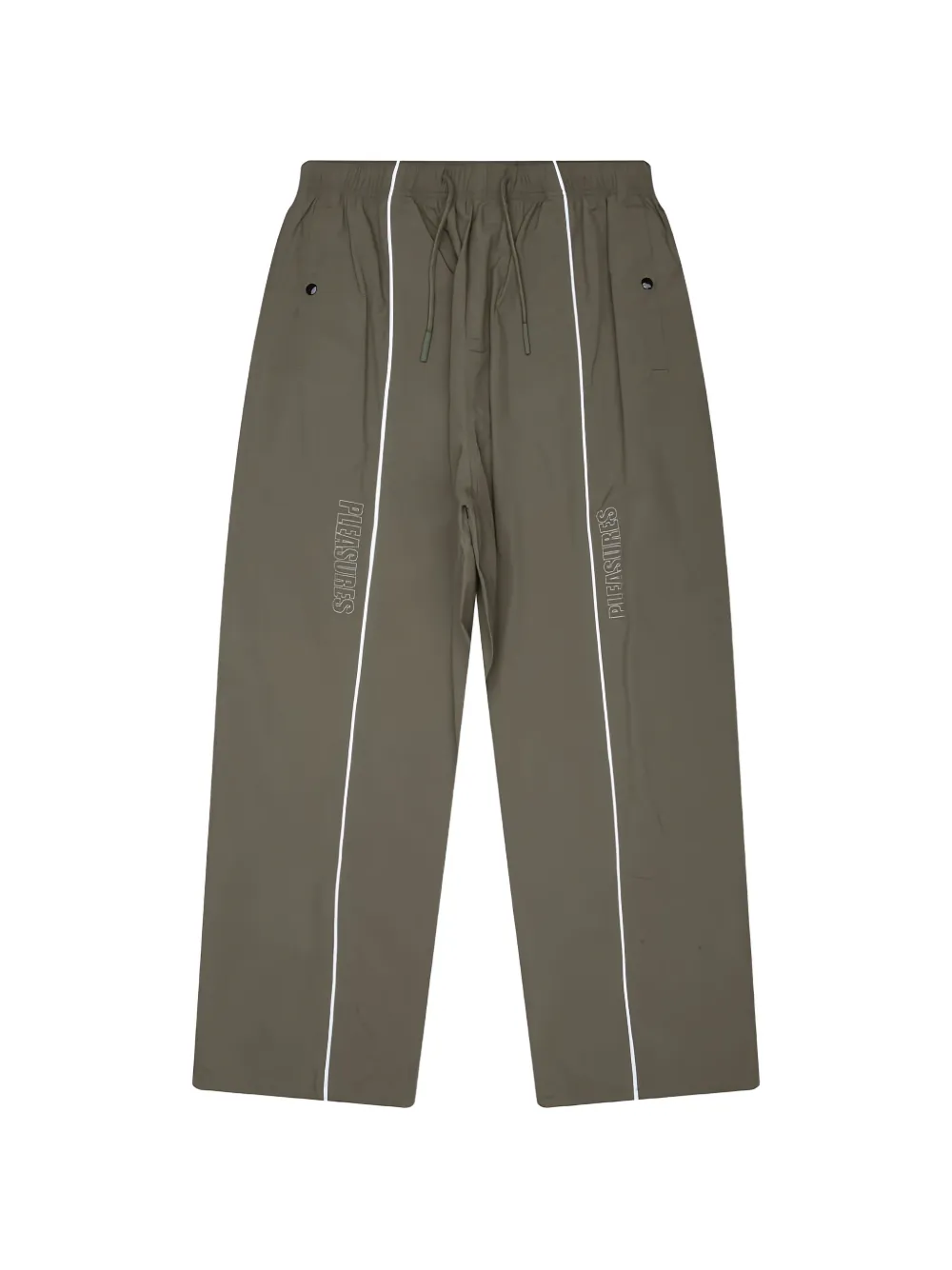 Pleasures drawstring stripe trousers - Verde