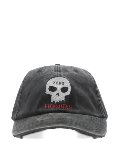 Pleasures skull embroidered baseball cap