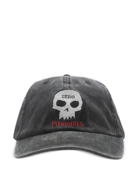 Pleasures skull embroidered baseball cap
