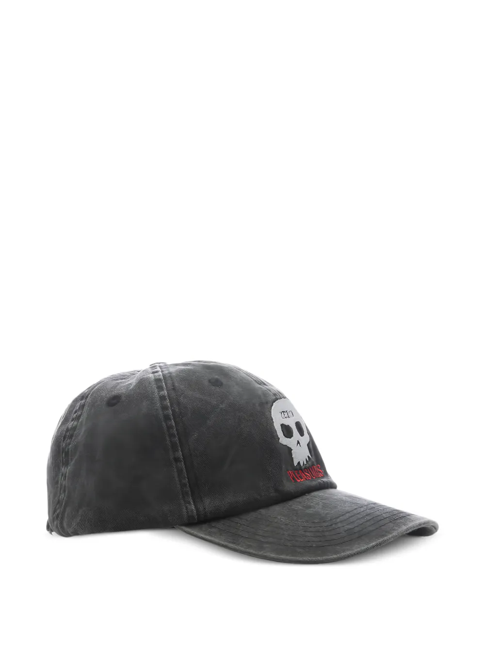  Pleasures Skull Embroidered Baseball Cap - Black 