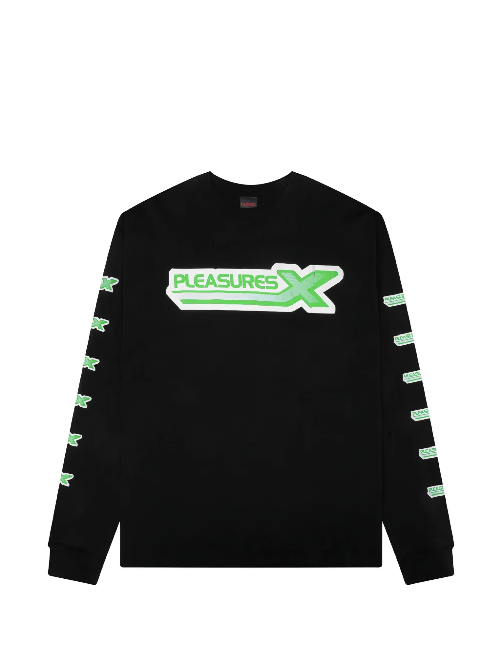 Pleasures long-sleeve logo T-shirt - Nero