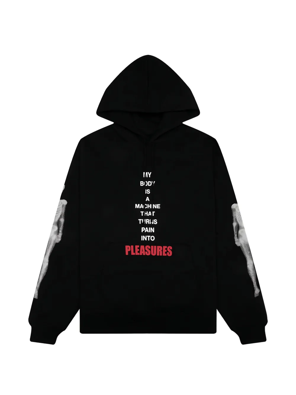 Pleasures skeleton print hooded sweatshirt - Nero