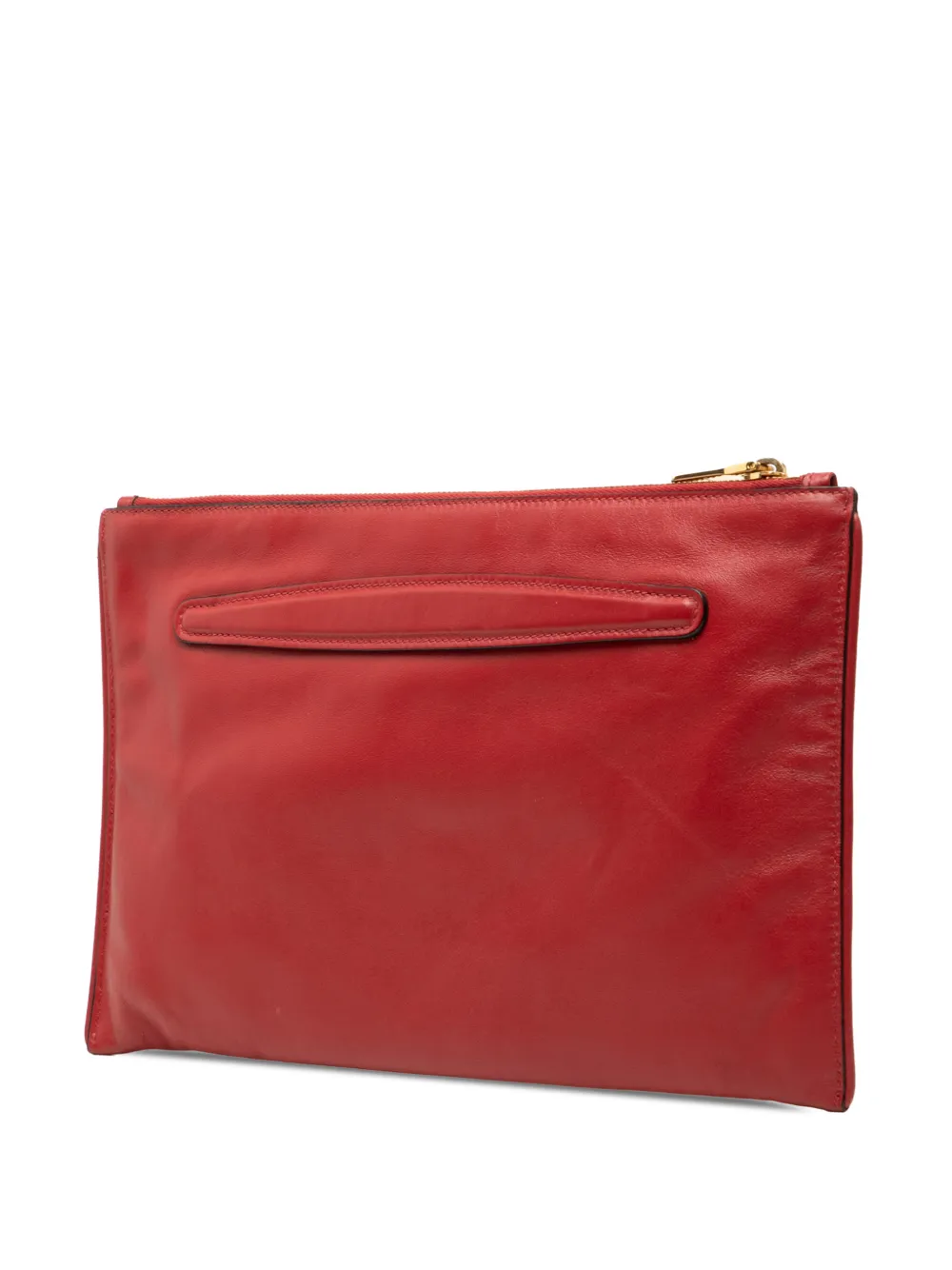Miu Miu Pre-Owned 2010-2025 スタッズ レザー ジップ クラッチバッグ