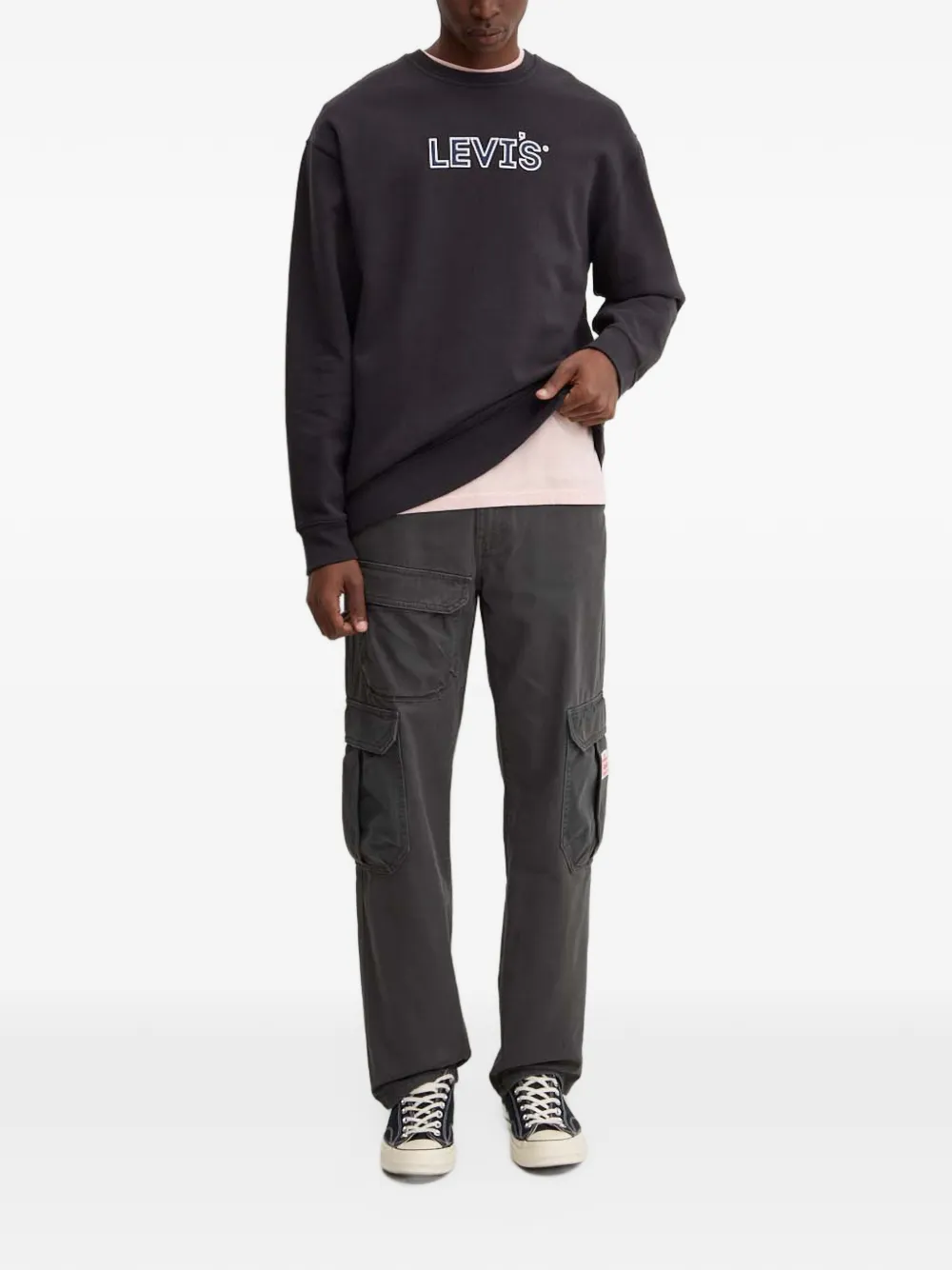 Levi's logo-print sweatshirt Zwart