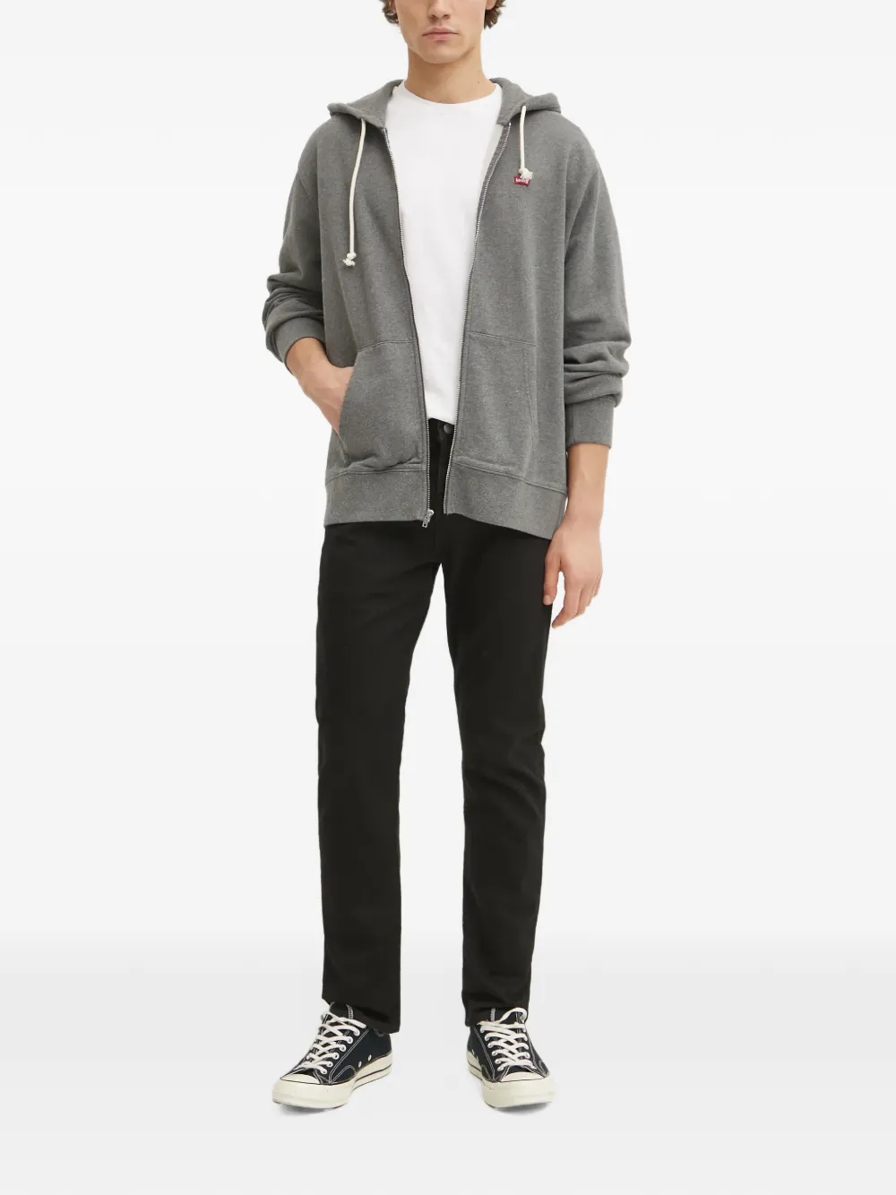 Levi's Original Housemark zip-up hoodie Grijs