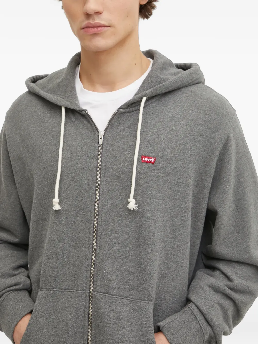 Levi's Original Housemark zip-up hoodie Grijs