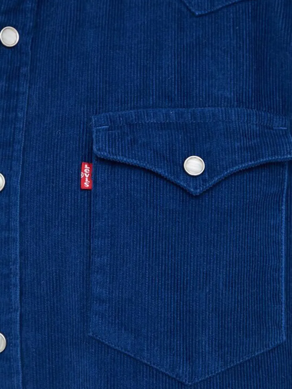 Levi's Barstow ribfluwelen overhemd met knopen Blauw