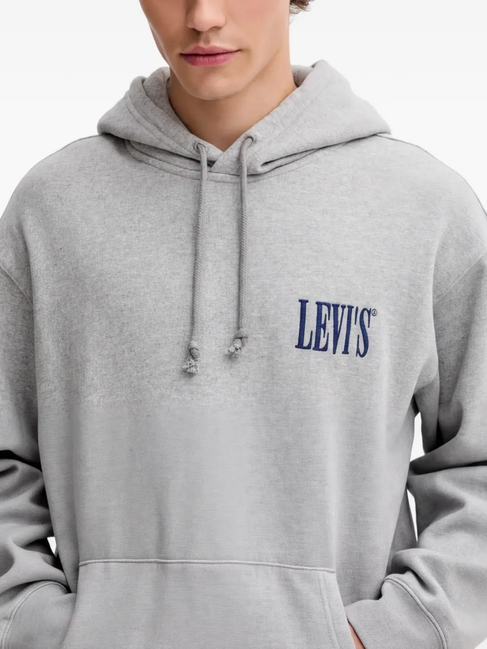 Levi's Hoodie met geborduurd logo Grijs