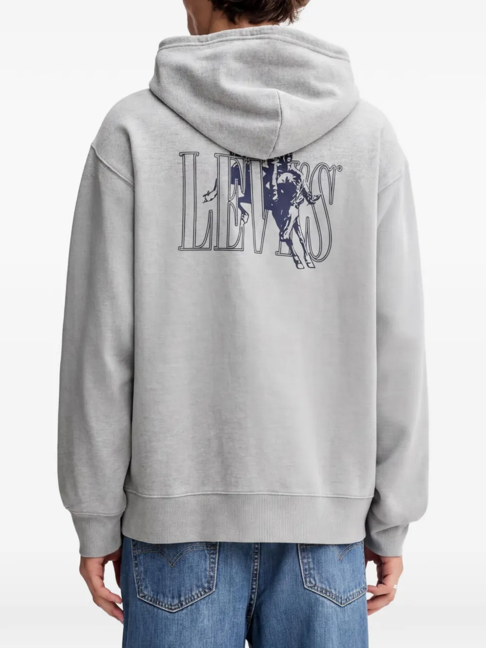 Levi's Hoodie met geborduurd logo Grijs