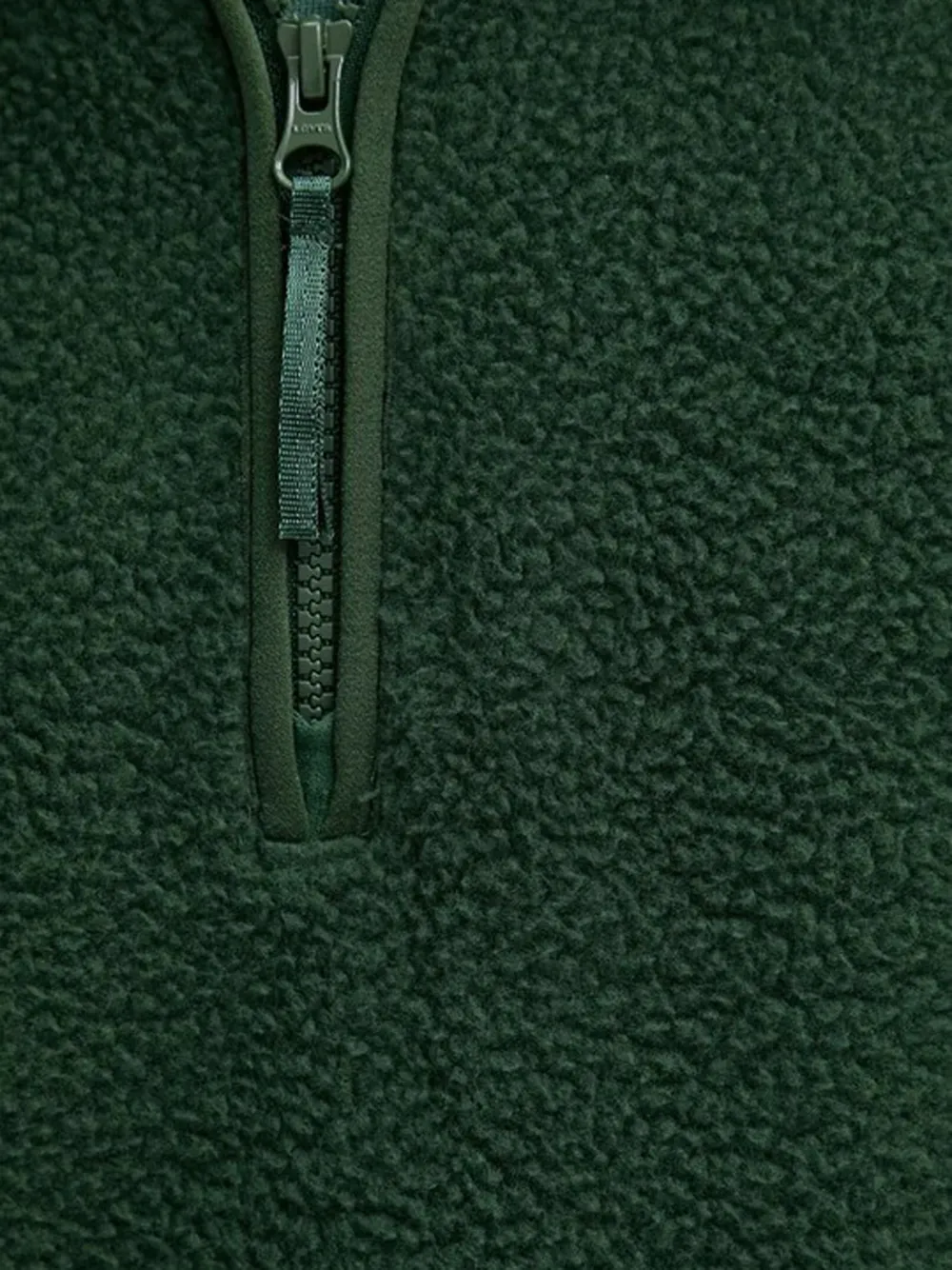 Levi's Hoodie met halve rits Groen