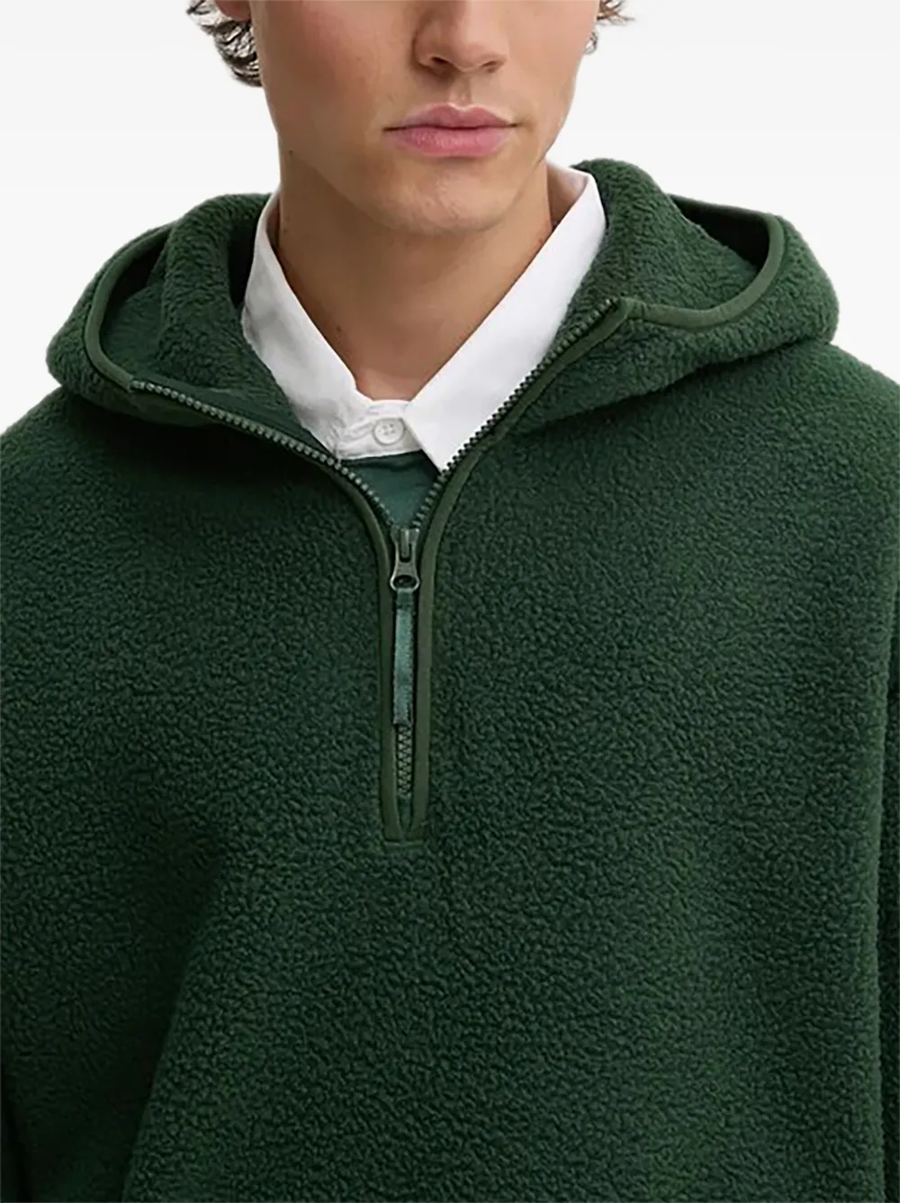 Levi's Hoodie met halve rits Groen