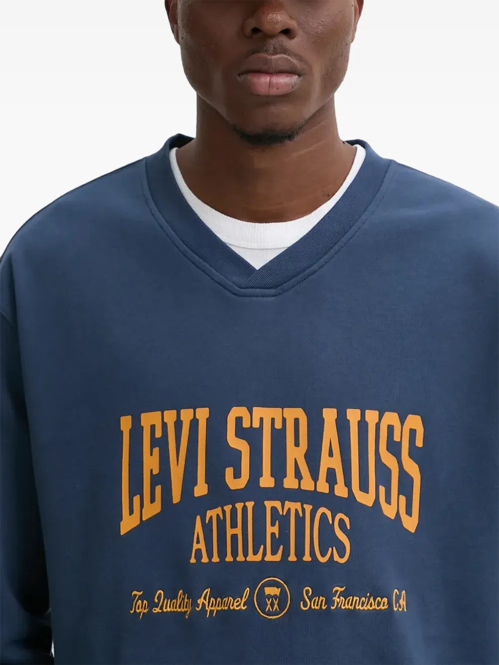 Levi's V-Yaka logo-print sweatshirt Blauw