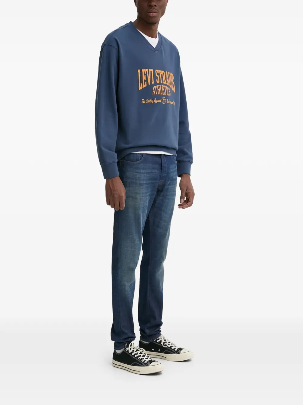 Levi's V-Yaka logo-print sweatshirt Blauw