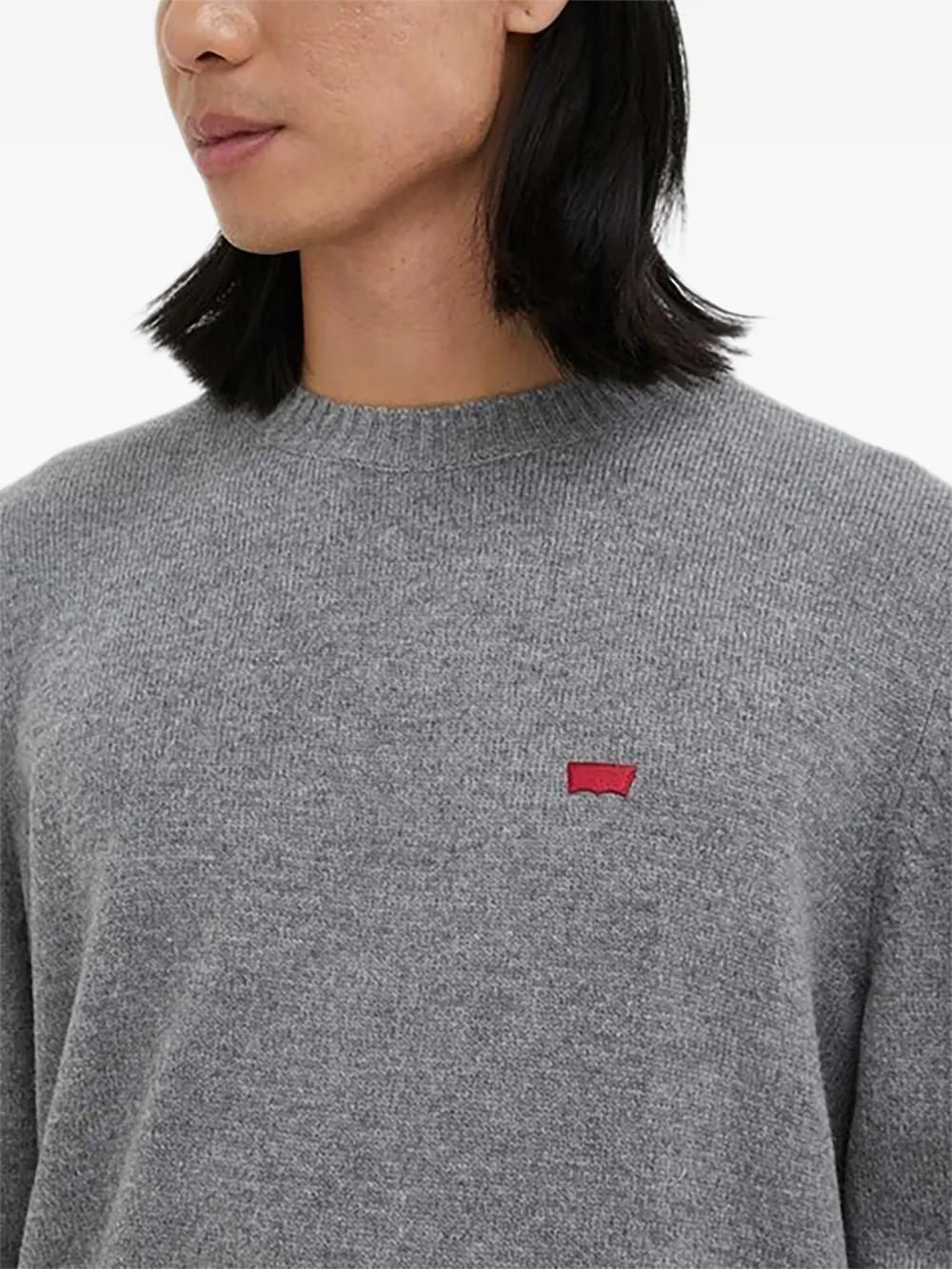 Levi's Sweater met logopatch Grijs