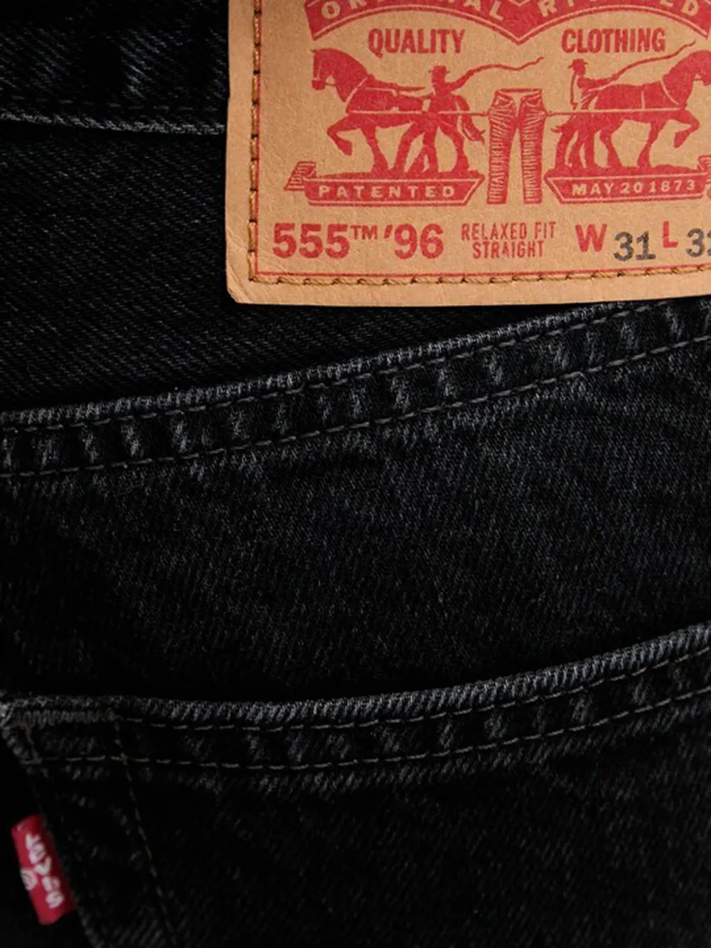 Levi's Relaxed straight jeans Zwart
