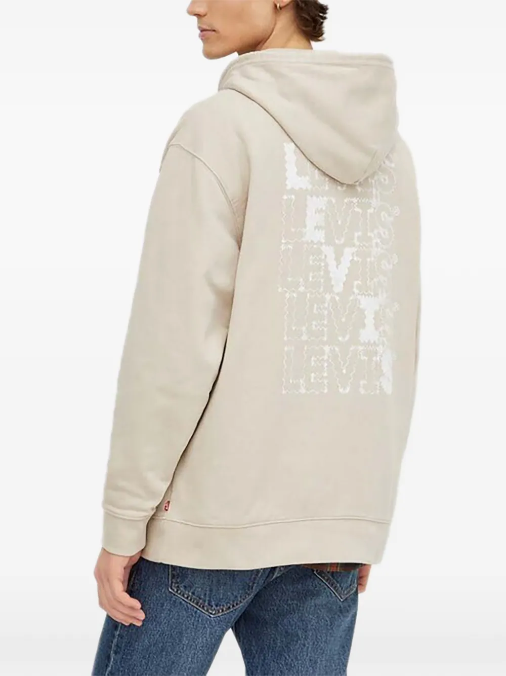 Levi's Hoodie met trekkoord en logo Beige