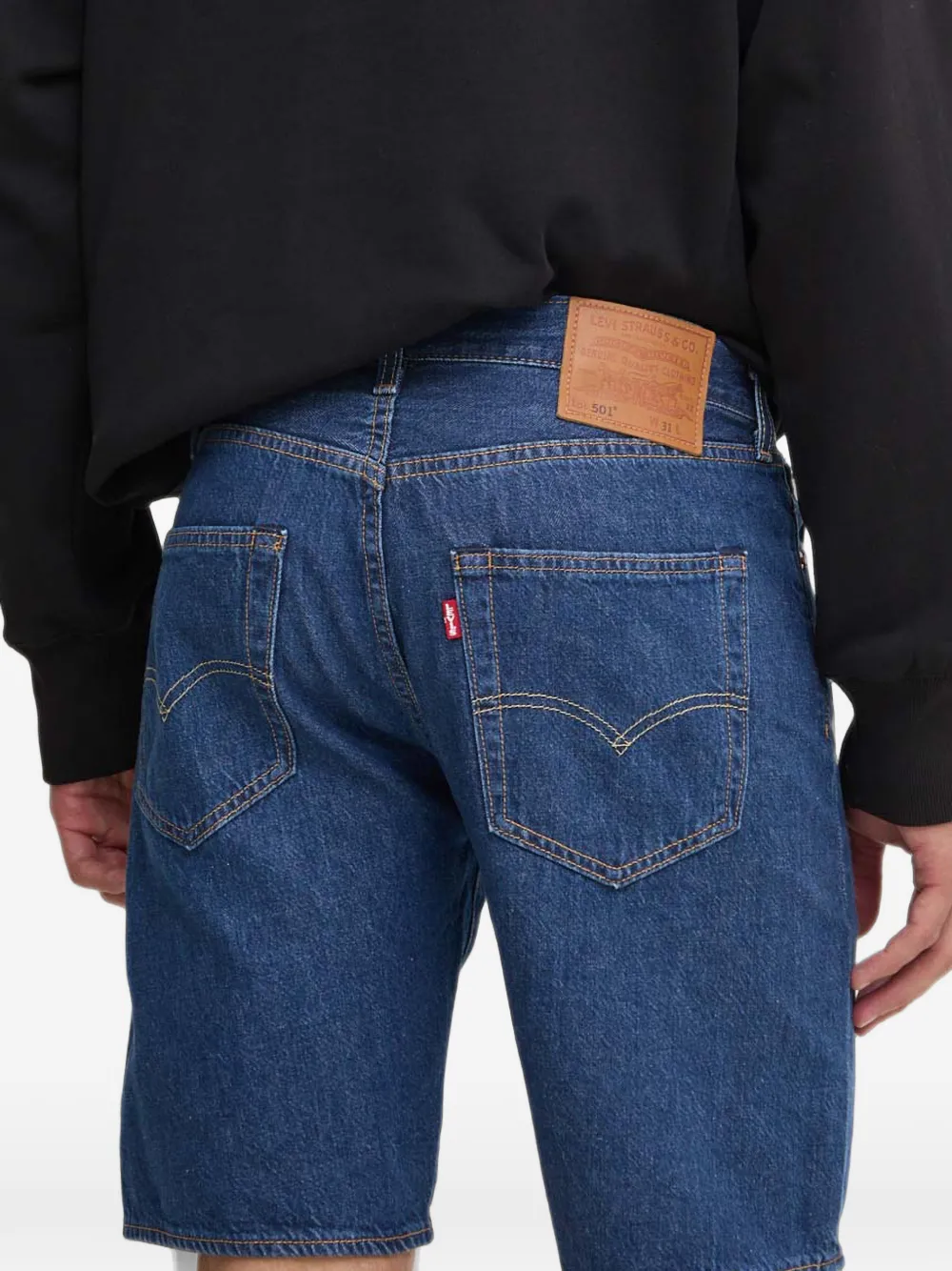 Levi's Denim shorts met zakken Blauw