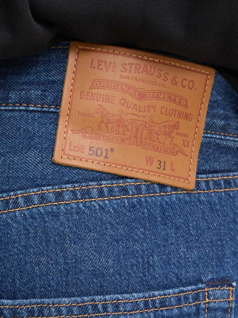 Levi's Denim shorts met zakken Blauw