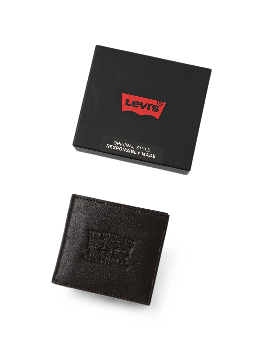 Levi's logo-debossed bifold wallet Bruin