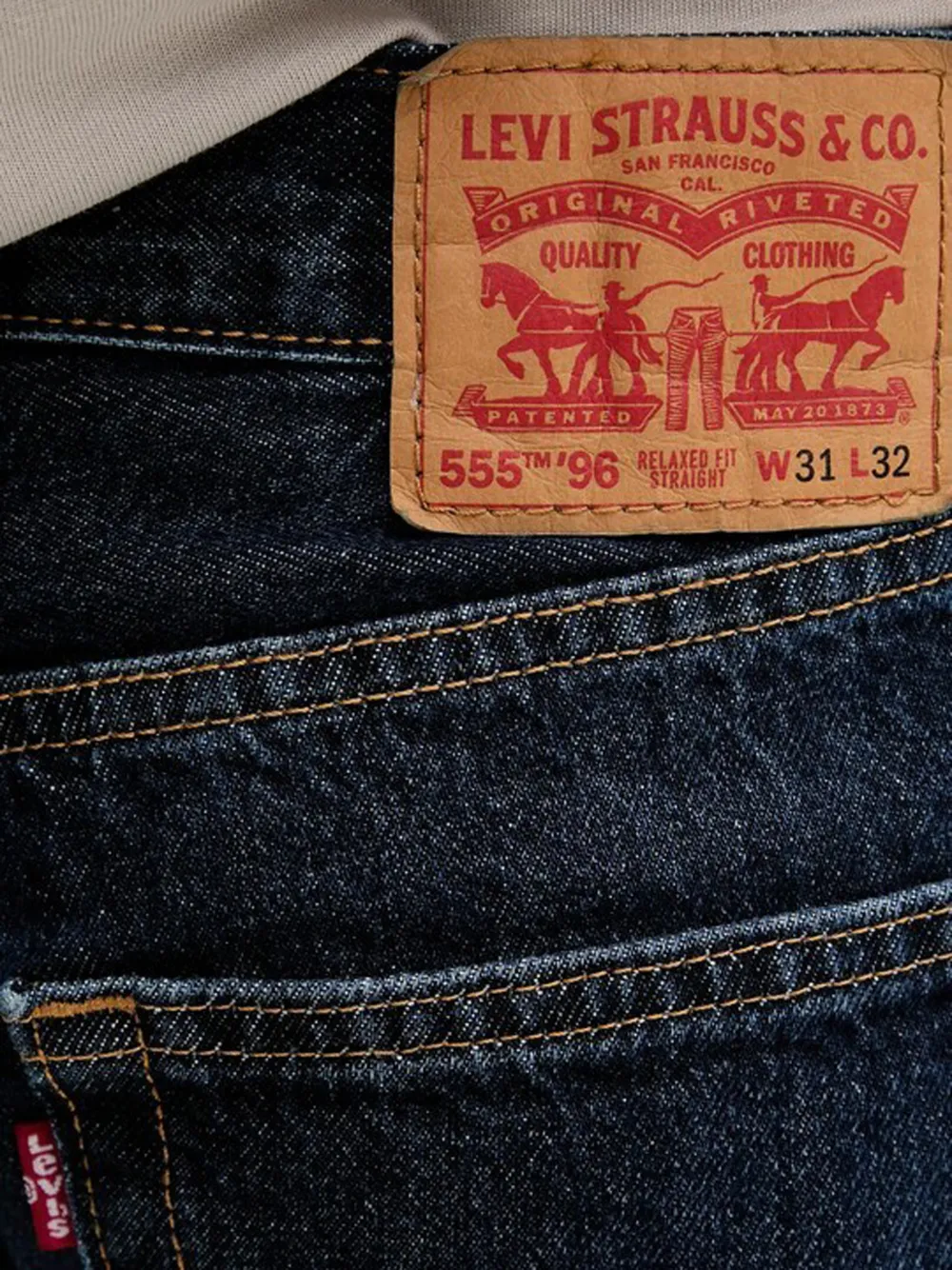 Levi's 555 ruimvallende straight jeans Blauw