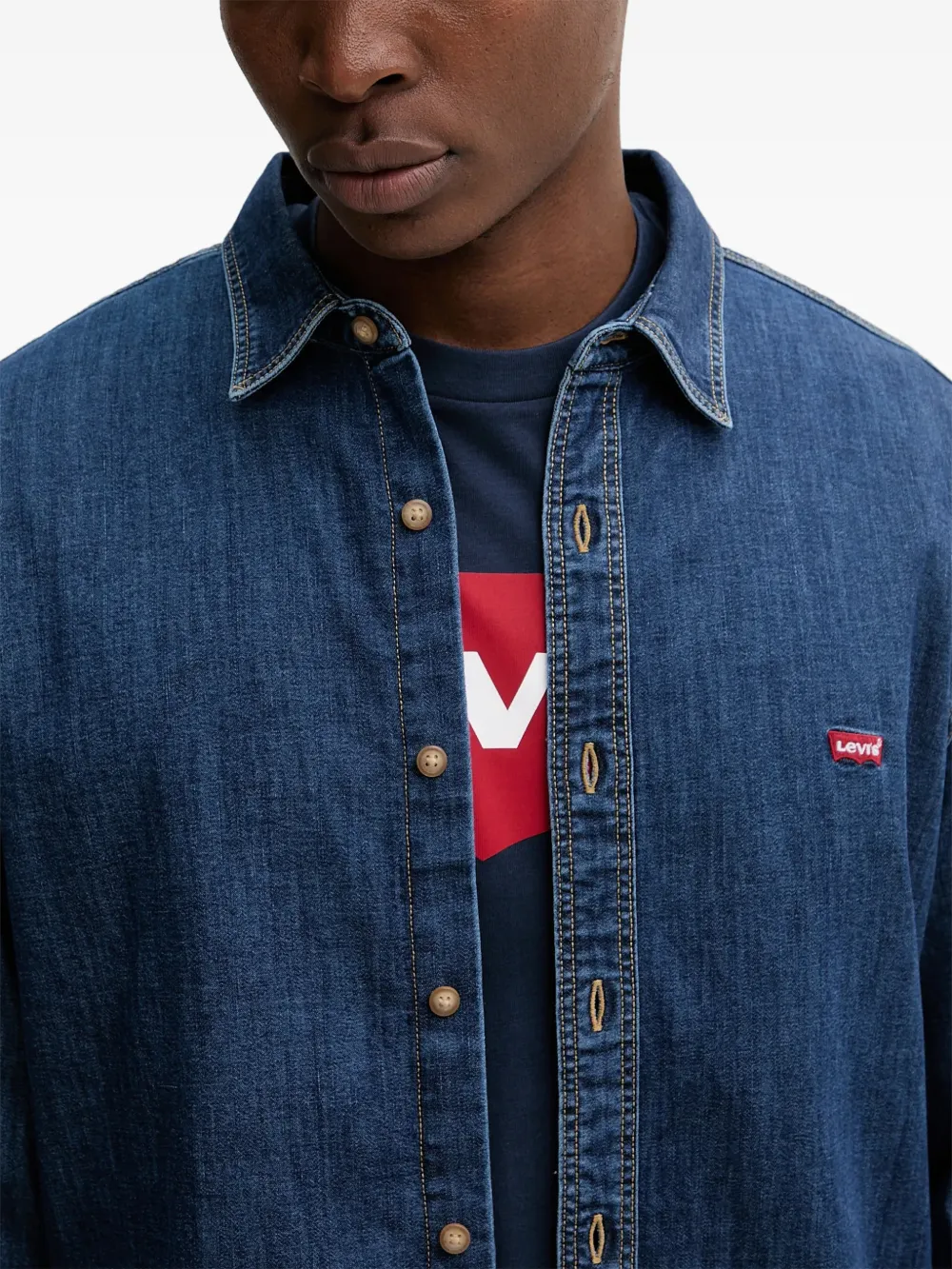 Levi's Overhemd met logopatch Blauw