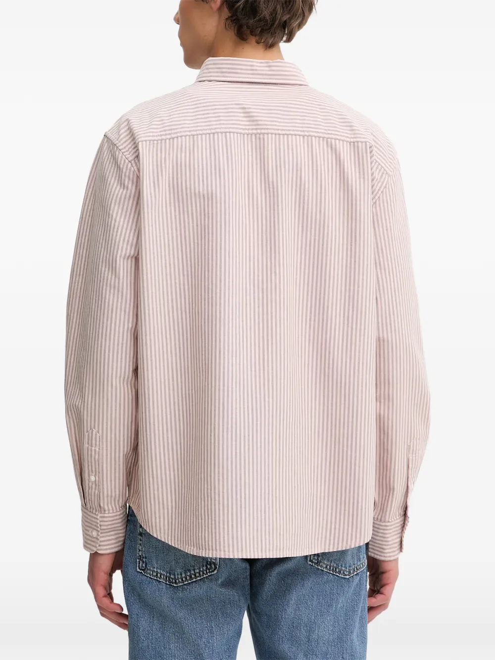 Levi's Authentic gestreept katoenen overhemd met knopen Roze